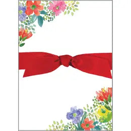 Bow Pad with Flowers, note, notepad