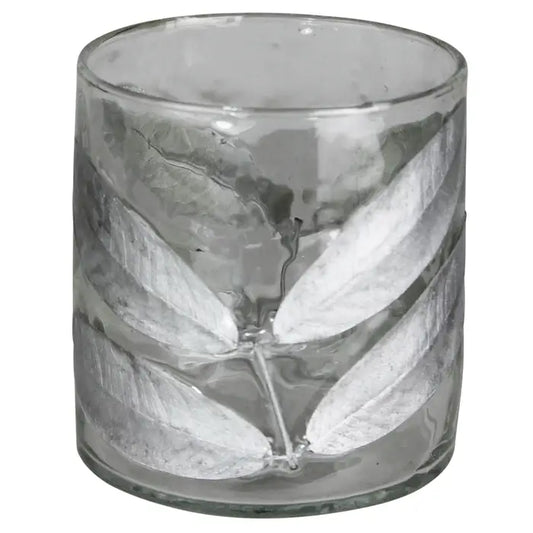 Silver Leaf Hurricane, candle holder