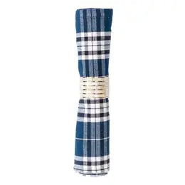 Navy Plaid Napkins