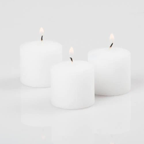Unscented 10 Hour White votive Candle