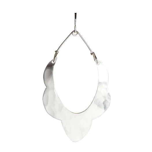 Scalloped Silver Earring