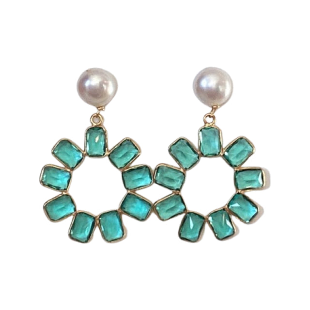Jemma Teal Earrings