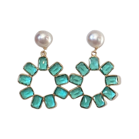 Jemma Teal Earrings