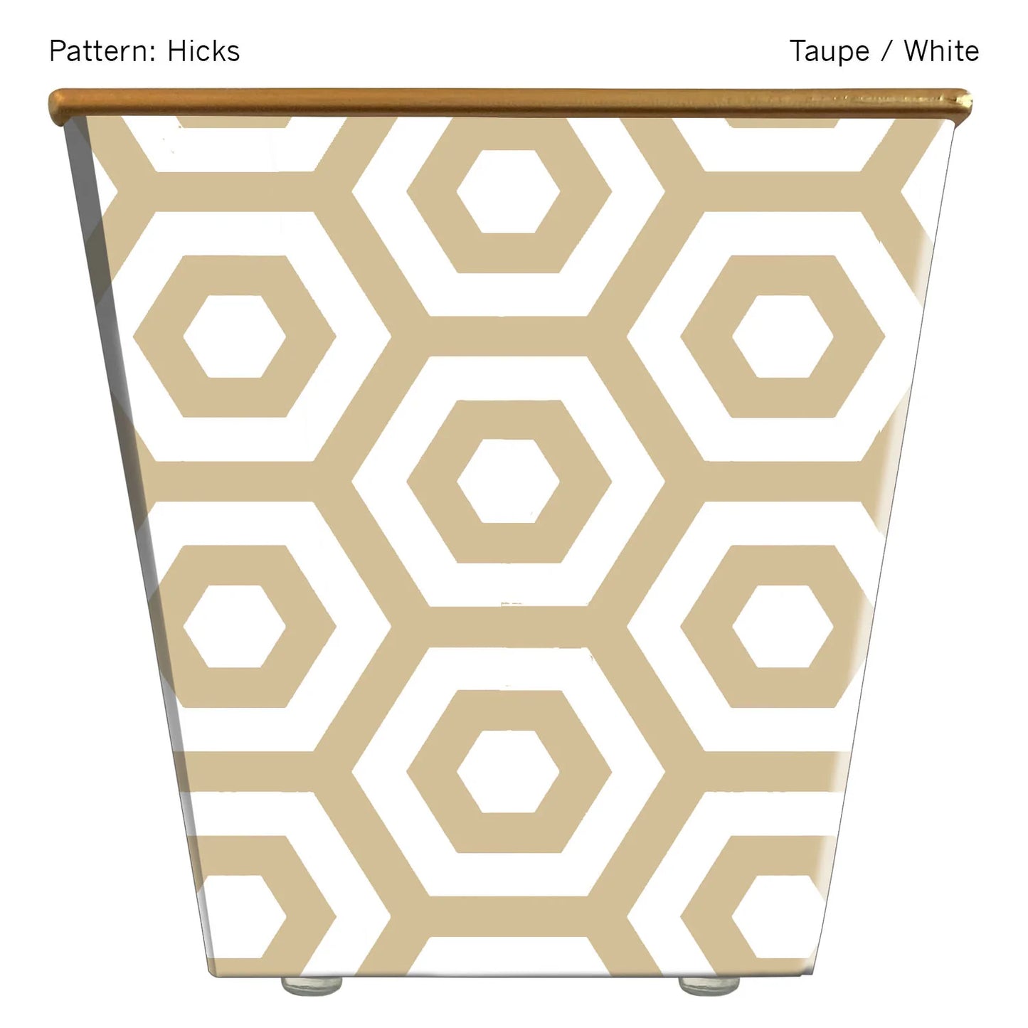 Hicks Taupe and White Cachepot with Citronella Candle
