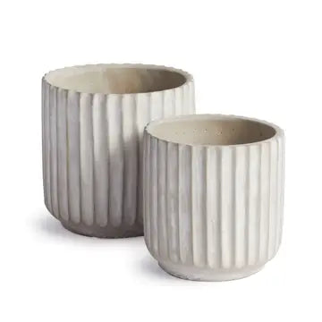 Fluted Concrete Planter, pot