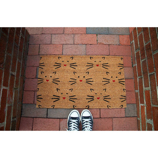 Love Cats Coir Doormat