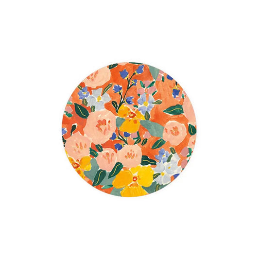 Red and Orange Floral Coasters