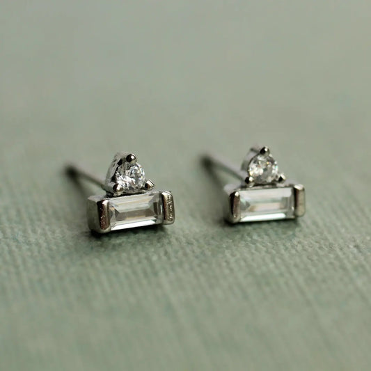 Crystal Pyramid Studs