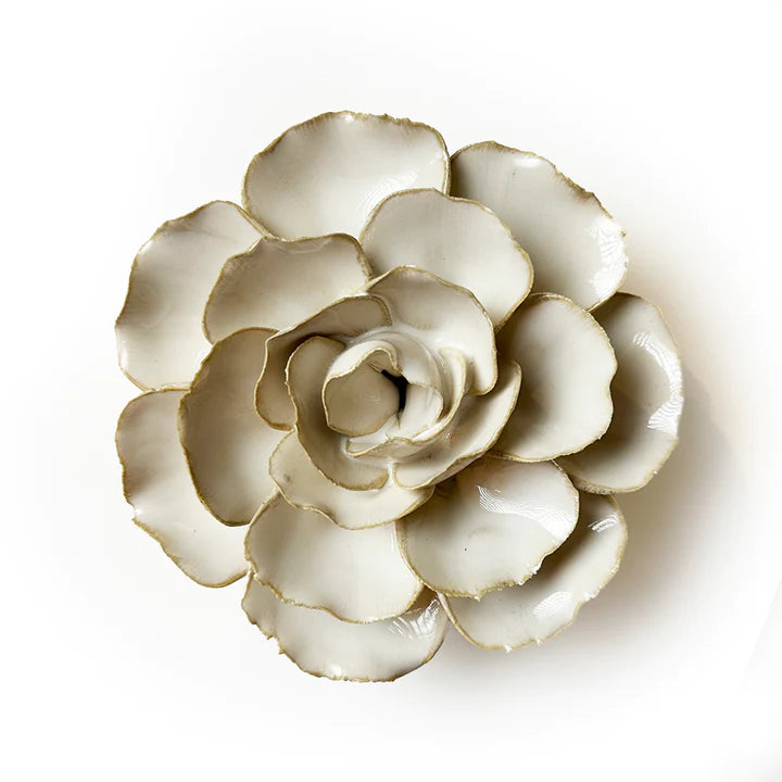 White Ceramic Flower, Chive