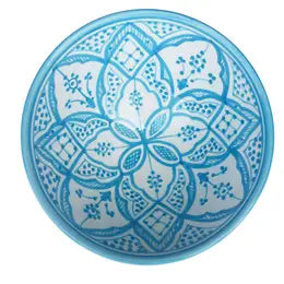 Patterned Serving Bowl, blue, green