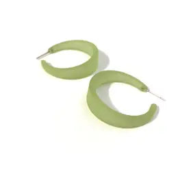 Sage Green Hoop Earrings