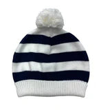 Striped Navy Baby Hat