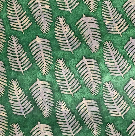 20x30 Batik Fern paper, green