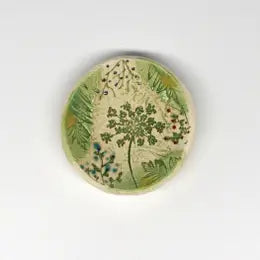 Pressed Flowers Dish, pottery