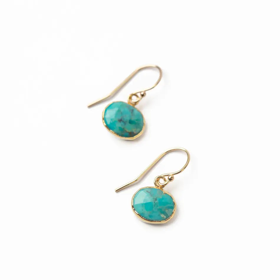 Oval Turquoise Earrings