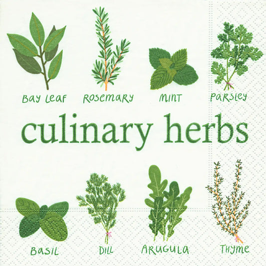 Culinary Herbs Cocktail Napkins
