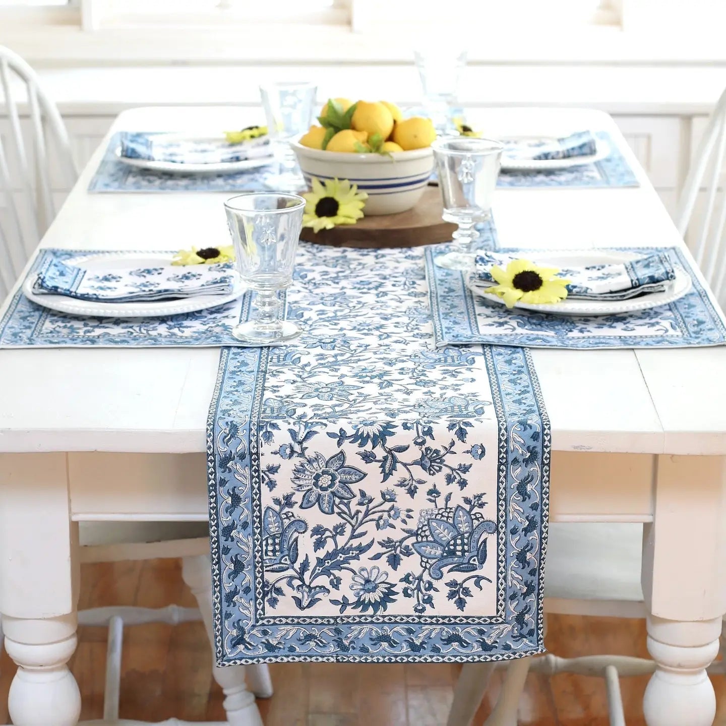 Gayatri Blue Table Runner