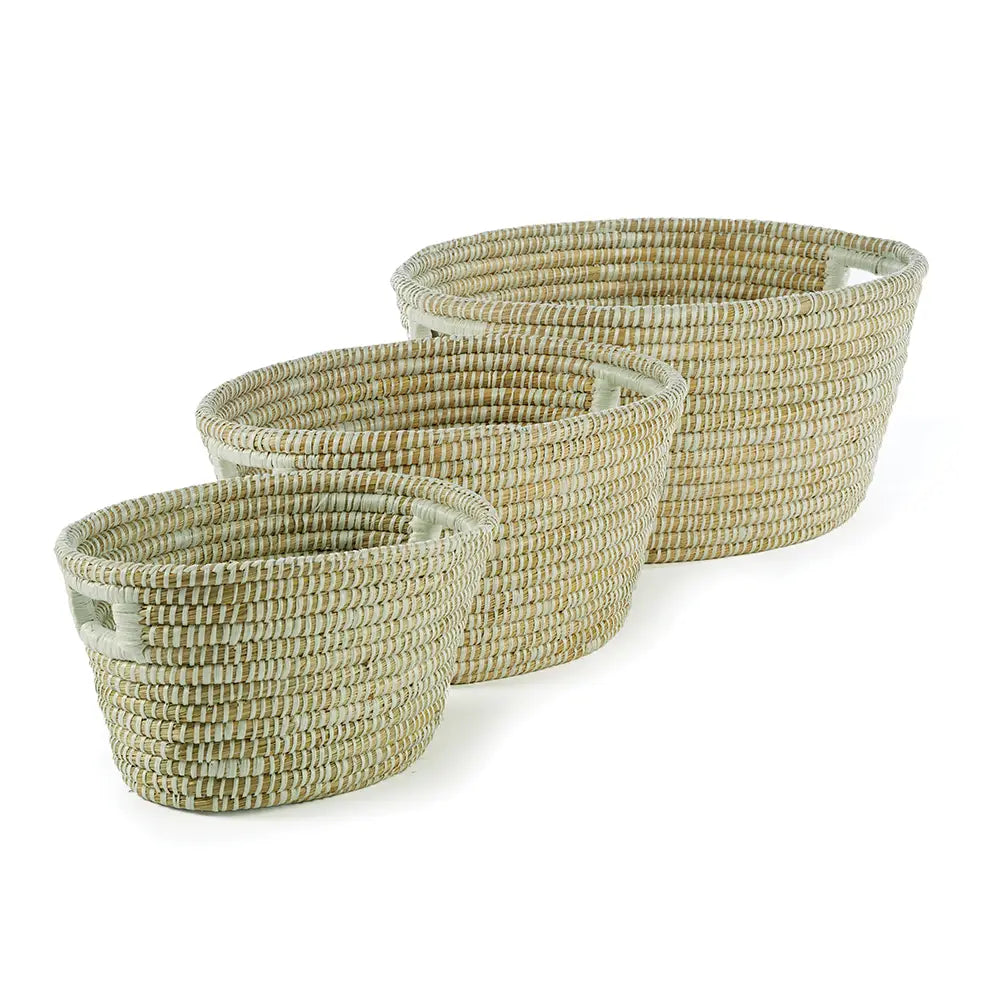 Rivergrass Oval baskets with Handles