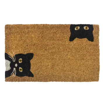 Peeping Cats Door Mat