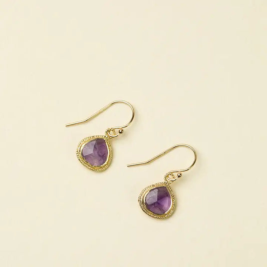 Faceted Amethyst Earrings