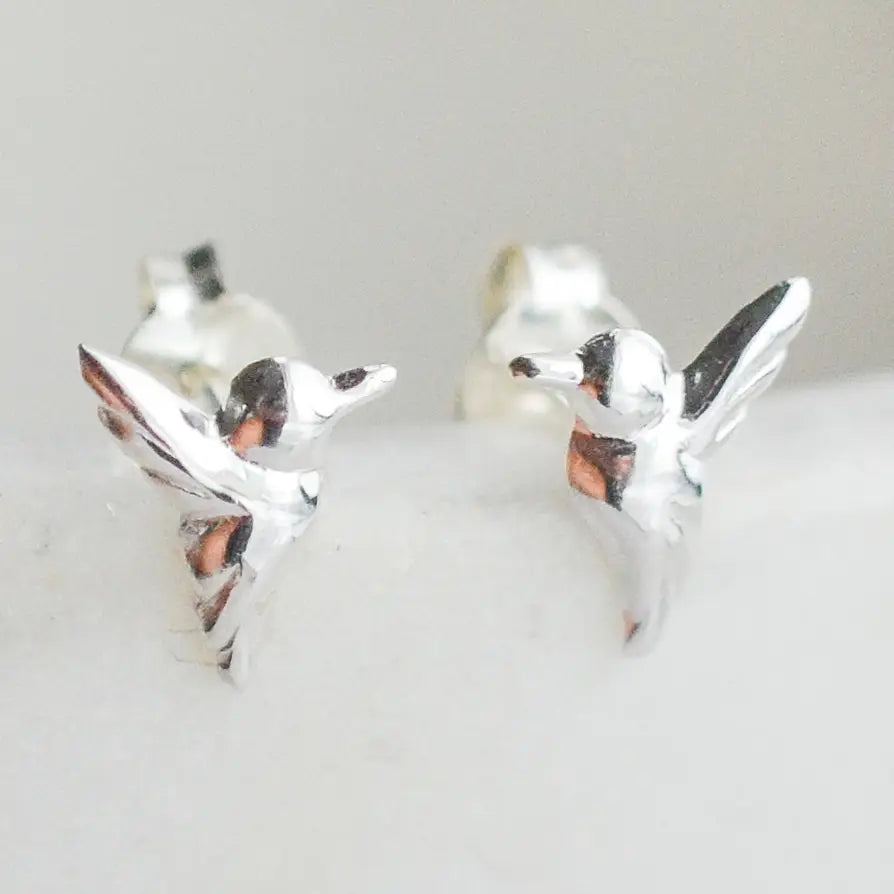 Silver Hummingbird Earrings