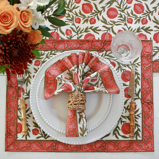 Pomegranate Place Mats and Napkins