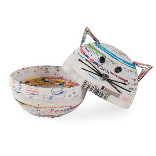 Cat Box, made of coiled paper
