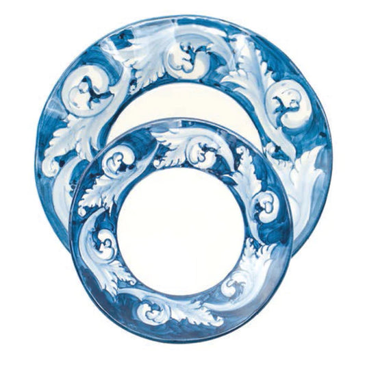 Elena Dinner Plate, blue white