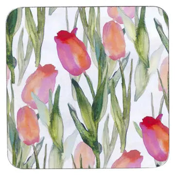 Pink Tulips Coasters