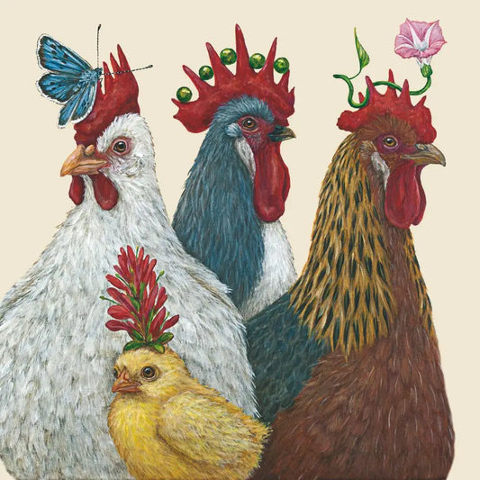 Party at the Coop Cocktail Napkins, chickens