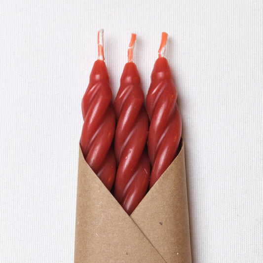 Rose Beeswax Taper candle, single candle