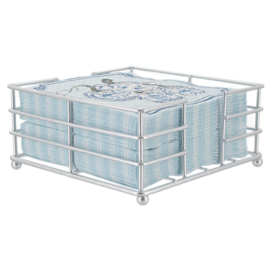 Silver Cocktail napkin Caddy