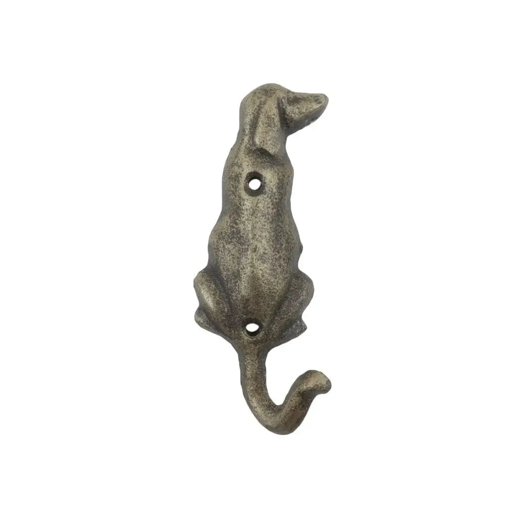 Rustic Gold Dog Hook, 6"