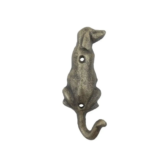 Rustic Gold Dog Hook, 6"