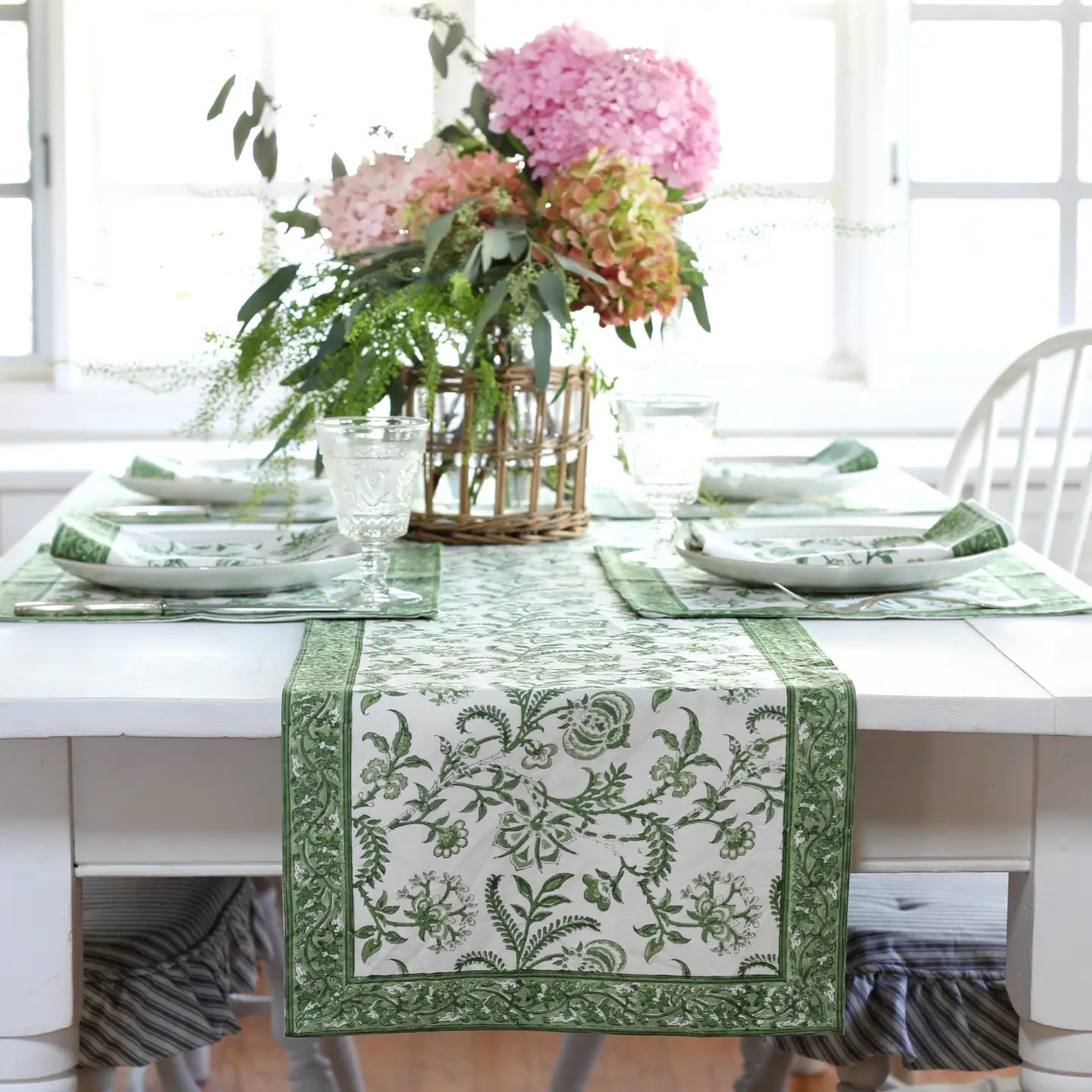 Lilibet Green Table Runner