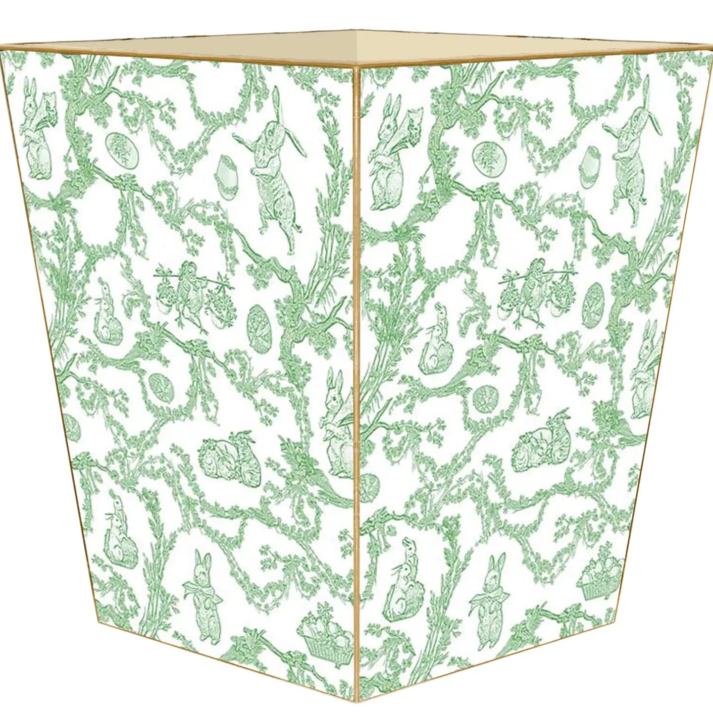 Green Bunnies Waste Basket