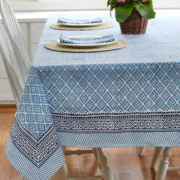 Seville Blue Napkins and Tablecloth