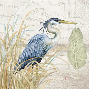 Blue Heron Cocktail Napkins