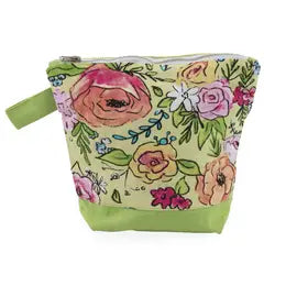 Flowered Canvas Bag, pouch