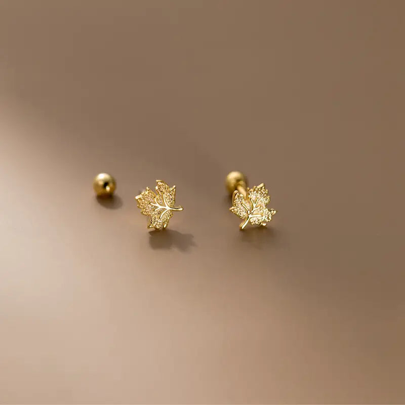 Maple Leaf Stud Earrings