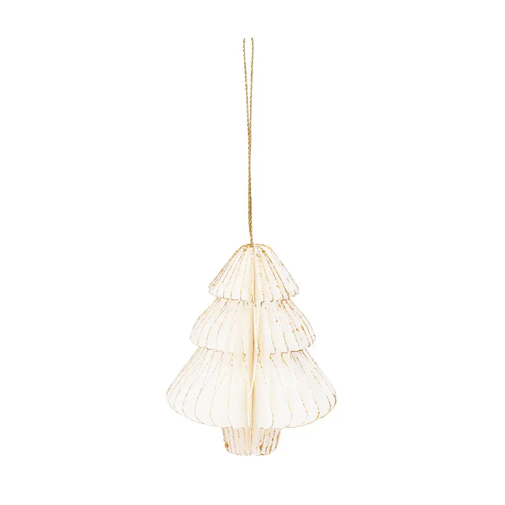 Honeycomb Tree Ornament, White