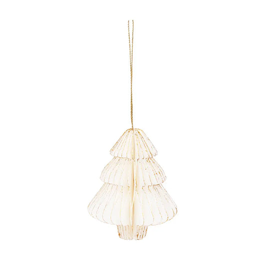 Honeycomb Tree Ornament, White