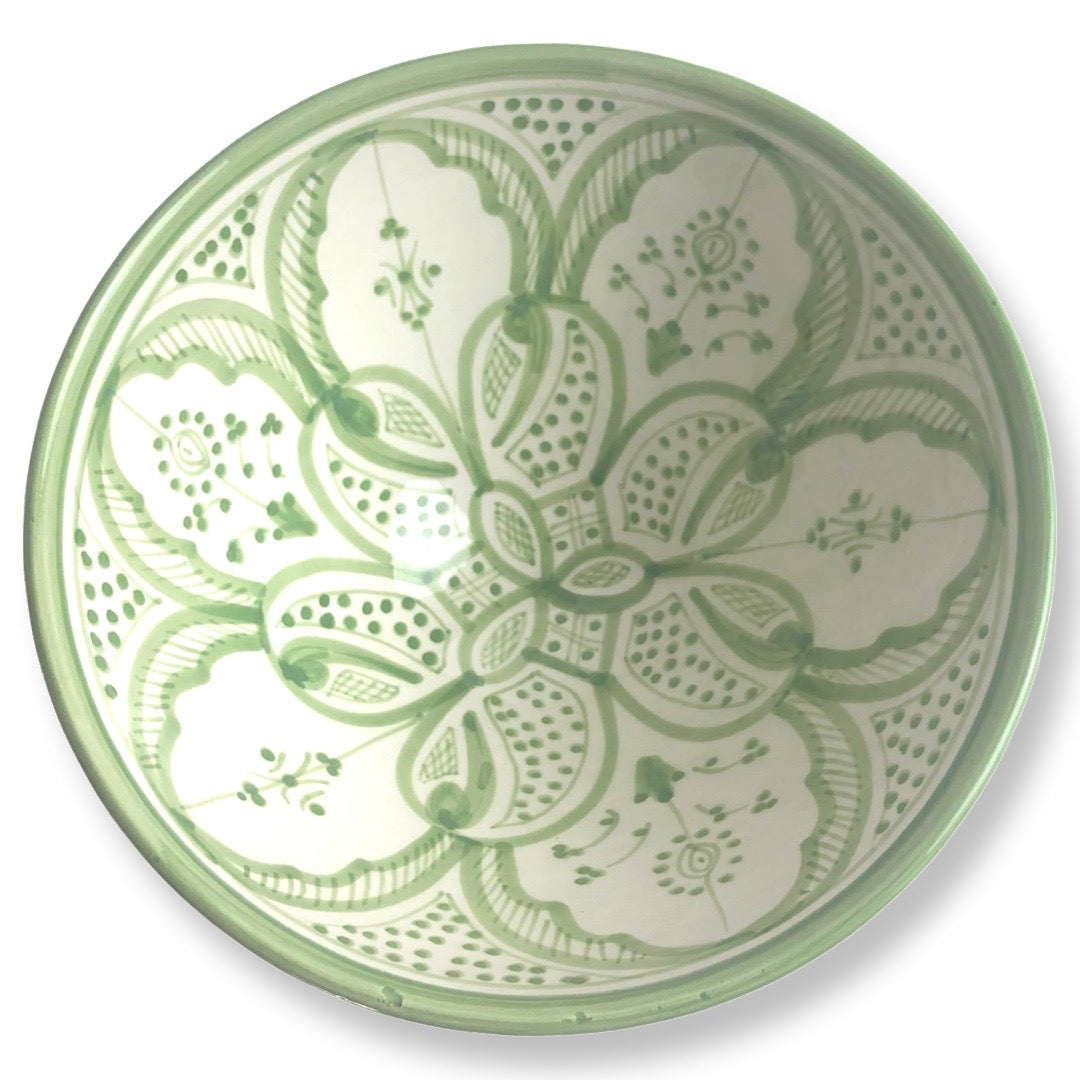 Patterned Serving Bowl, blue, green