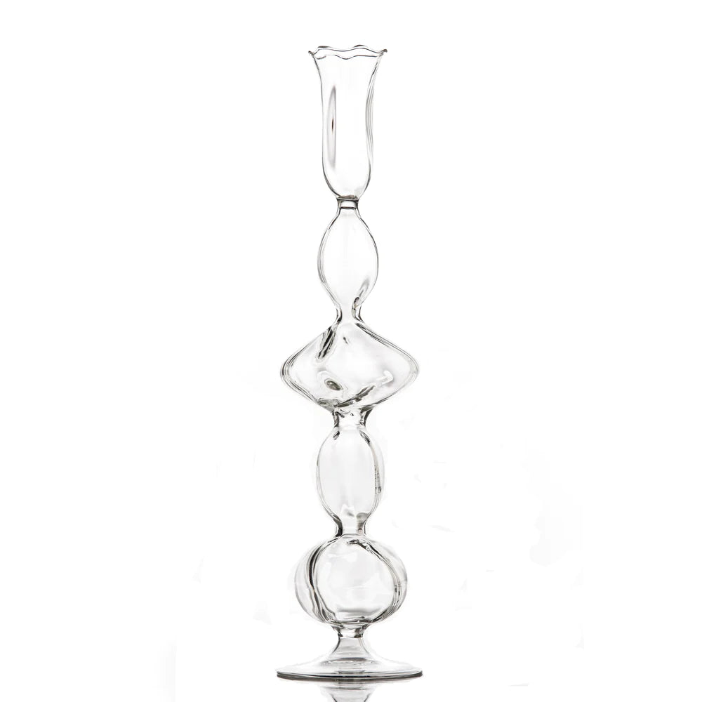 Clear Glass Candlesticks