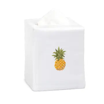 Pineapple  Linen Tissue Box Cover