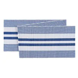 Blue and White Stripe Table Linens