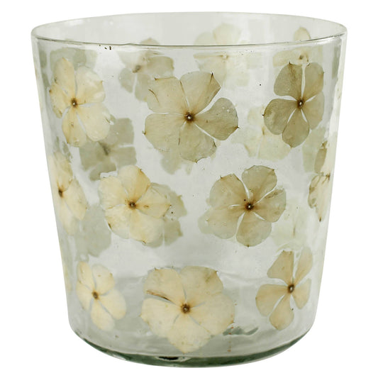 Enameled Flower Hurricane - Med