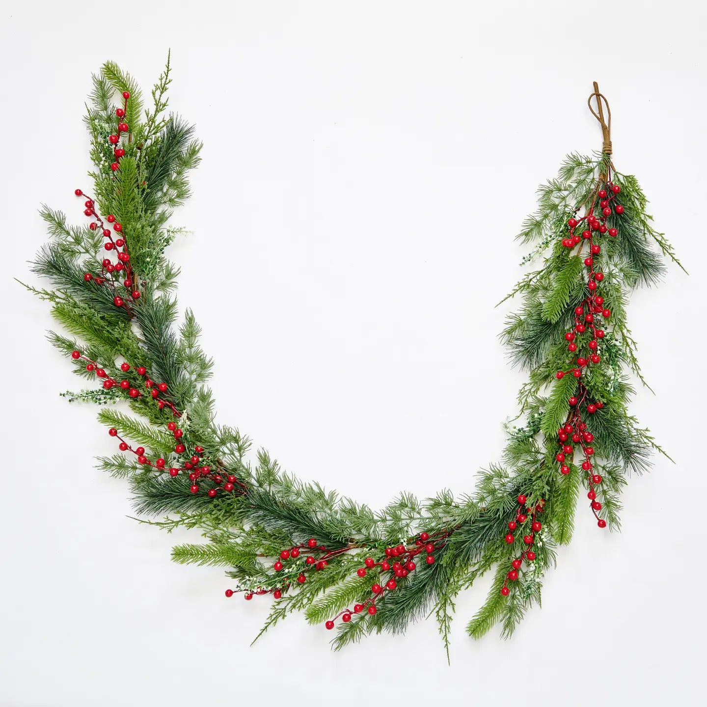 6' Pine and Red Berry Garland