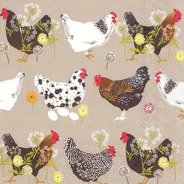 Chickens Cocktail Napkins