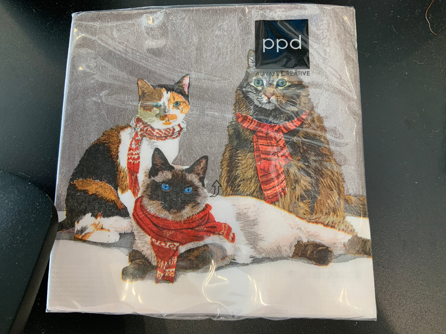 Scarf Cats cocktail napkins